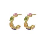 Σκουλαρίκια κρίκοι από ασήμι 925 με Swarovski πέτρες