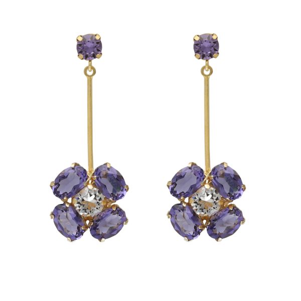 Σκουλαρίκια από ασήμι 925 με Swarovski πέτρες
