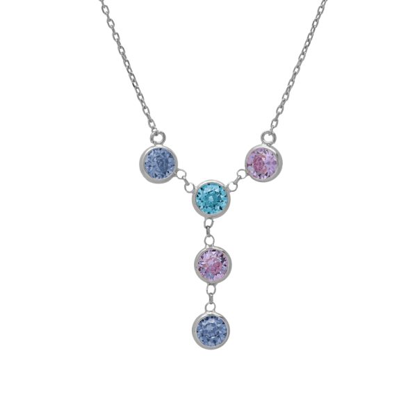 Κολιέ από ασήμι 925 με Swarovski πέτρες