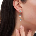Σκουλαρίκια από ασήμι 925 με Swarovski πέτρες - Image 2