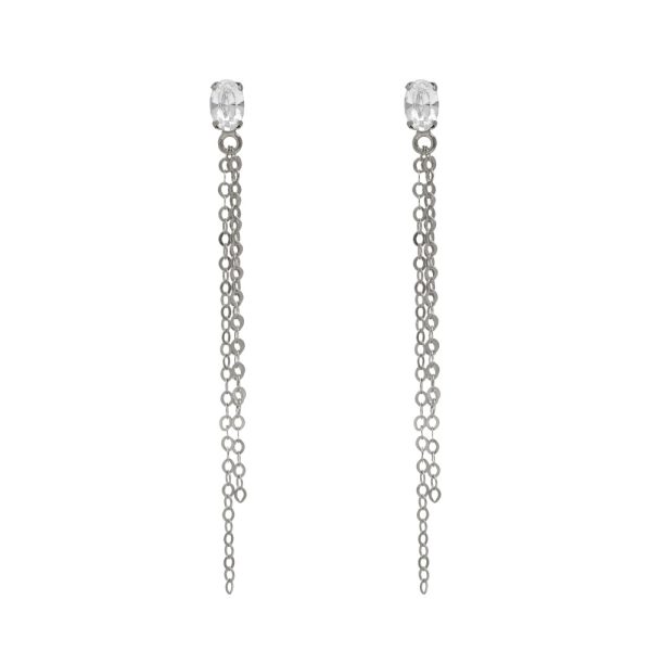 Σκουλαρίκια από ασήμι 925 με Swarovski πέτρες