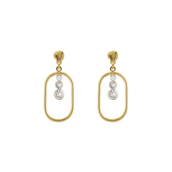 Σκουλαρίκια από ασήμι 925 με Swarovski πέτρες