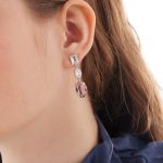 Σκουλαρίκια από ασήμι 925 με Swarovski πέτρες - Image 2