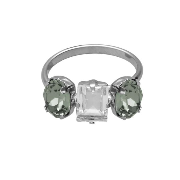 Δαχτυλίδι από ασήμι 925 με Swarovski πέτρες