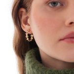 Σκουλαρίκια κρίκοι από ασήμι 925 με Swarovski πέτρες - Image 2