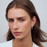 Σκουλαρίκια κρίκοι δίχρωμοι από ασήμι 925 - Image 2