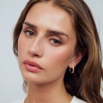 Σκουλαρίκια κρίκοι από ασήμι 925 με ζιργκόν πέτρες - Image 2