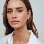 Σκουλαρίκια κρίκοι από ασήμι 925 με ζιργκόν πέτρες - Image 2