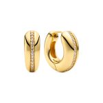 Σκουλαρίκια κρίκοι από ασήμι 925 με ζιργκόν πέτρες