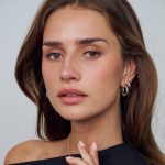 Σκουλαρίκια κρίκοι από ασήμι 925 με ζιργκόν πέτρες - Image 2