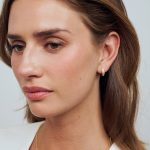 Σκουλαρίκια κρίκοι από ασήμι 925 με ζιργκόν πέτρες - Image 2