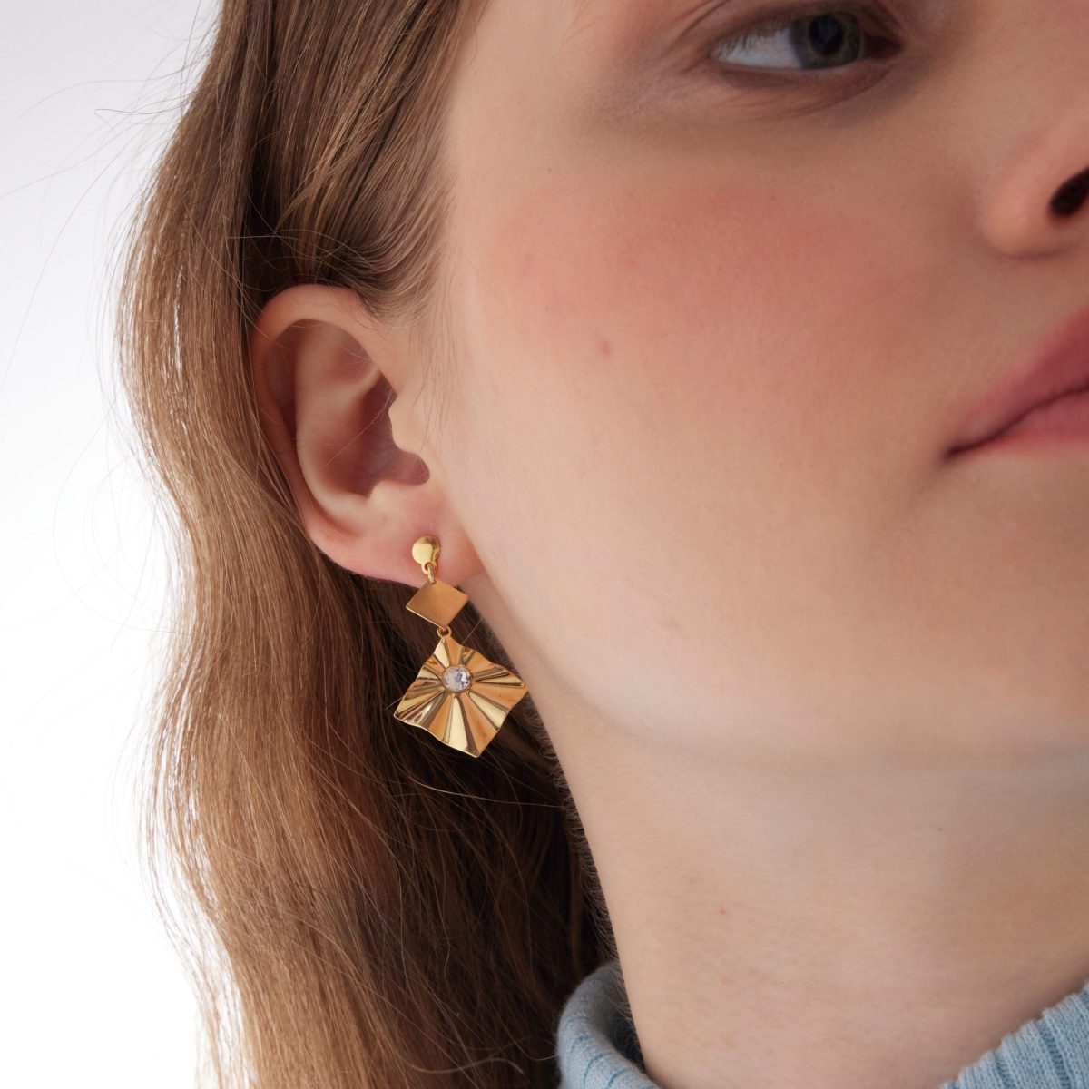 Σκουλαρίκια από ασήμι 925 με Swarovski πέτρες - Image 2