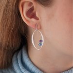 Σκουλαρίκια από ασήμι 925 με Swarovski πέτρες - Image 2