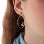 Σκουλαρίκια από ασήμι 925 με Swarovski πέτρες - Image 2