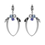 Σκουλαρίκια από ασήμι 925 με Swarovski πέτρες και μαργαριτάρι