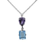 Κολιέ από ασήμι 925 με Swarovski πέτρες