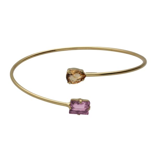 Χειροπέδα από ασήμι 925 με Swarovski πέτρες