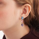 Σκουλαρίκια από ασήμι 925 με Swarovski πέτρες - Image 2