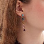 Σκουλαρίκια από ασήμι 925 με Swarovski πέτρες - Image 2