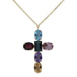 Σταυρός από ασήμι 925 με Swarovski πέτρες