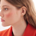 Σκουλαρίκια δίχρωμα από ασήμι 925 - Image 2