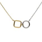 Κολιέ δίχρωμο από ασήμι 925