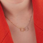 Κολιέ δίχρωμο από ασήμι 925 - Image 2