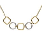 Κολιέ δίχρωμο από ασήμι 925