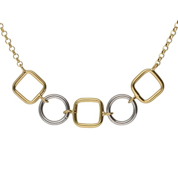 Κολιέ δίχρωμο από ασήμι 925