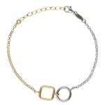 Βραχιόλι δίχρωμο από ασήμι 925