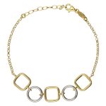 Βραχιόλι δίχρωμο από ασήμι 925