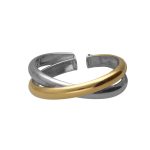 Δαχτυλίδι δίχρωμο από ασήμι 925