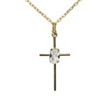 Σταυρός από ασήμι 925 με Swarovski πέτρες