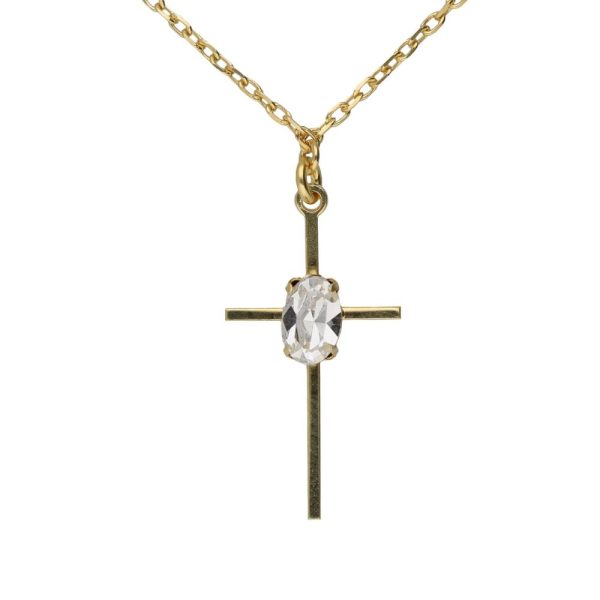 Σταυρός από ασήμι 925 με Swarovski πέτρες