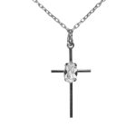 Σταυρός από ασήμι 925 με Swarovski πέτρες