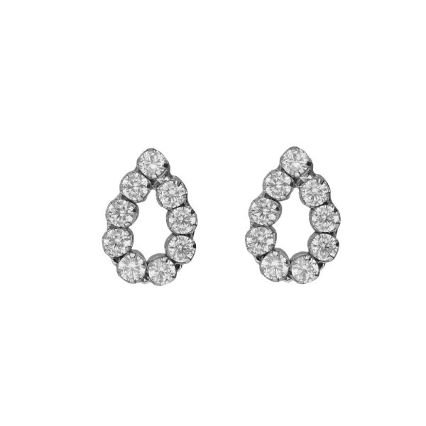 Σκουλαρίκια από ασήμι 925 με ζιργκόν πέτρες