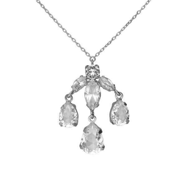 Κολιέ από ασήμι 925 με Swarovski πέτρες