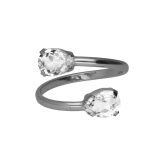 Δαχτυλίδι από ασήμι 925 με Swarovski πέτρες