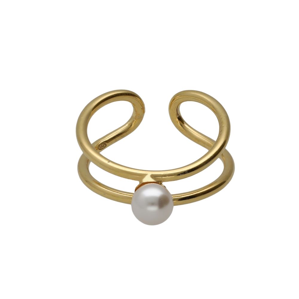 A5558-00DA Δαχτυλίδι από ασήμι 925 με μαργαριτάρι - Image 1