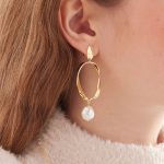 Σκουλαρίκια από ασήμι 925 με μαργαριτάρι - Image 2