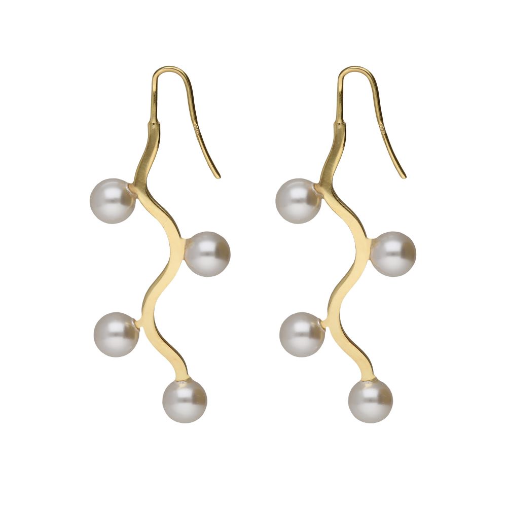 A5553-00DT Σκουλαρίκια από ασήμι 925 με μαργαριτάρι - Image 1