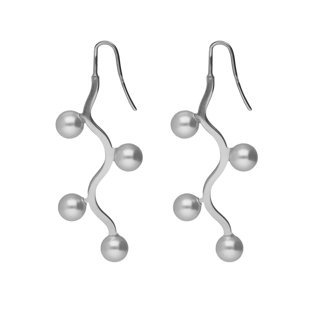 A5553-00HT Σκουλαρίκια από ασήμι 925 με μαργαριτάρι - Image 1