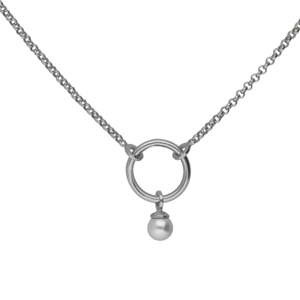 Κολιέ από ασήμι 925 με μαργαριτάρι