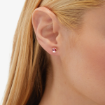 Σκουλαρίκια καρφωτά από ασήμι 925 με Swarovski πέτρες - Image 2