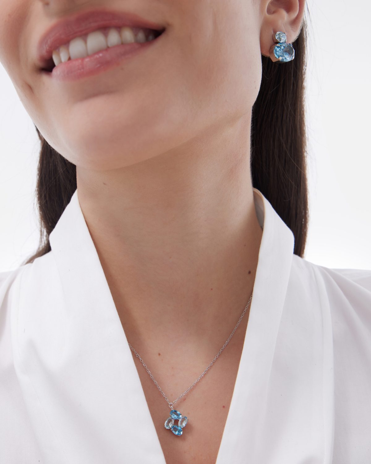 Σκουλαρίκια από ασήμι 925 με Swarovski πέτρες - Image 2