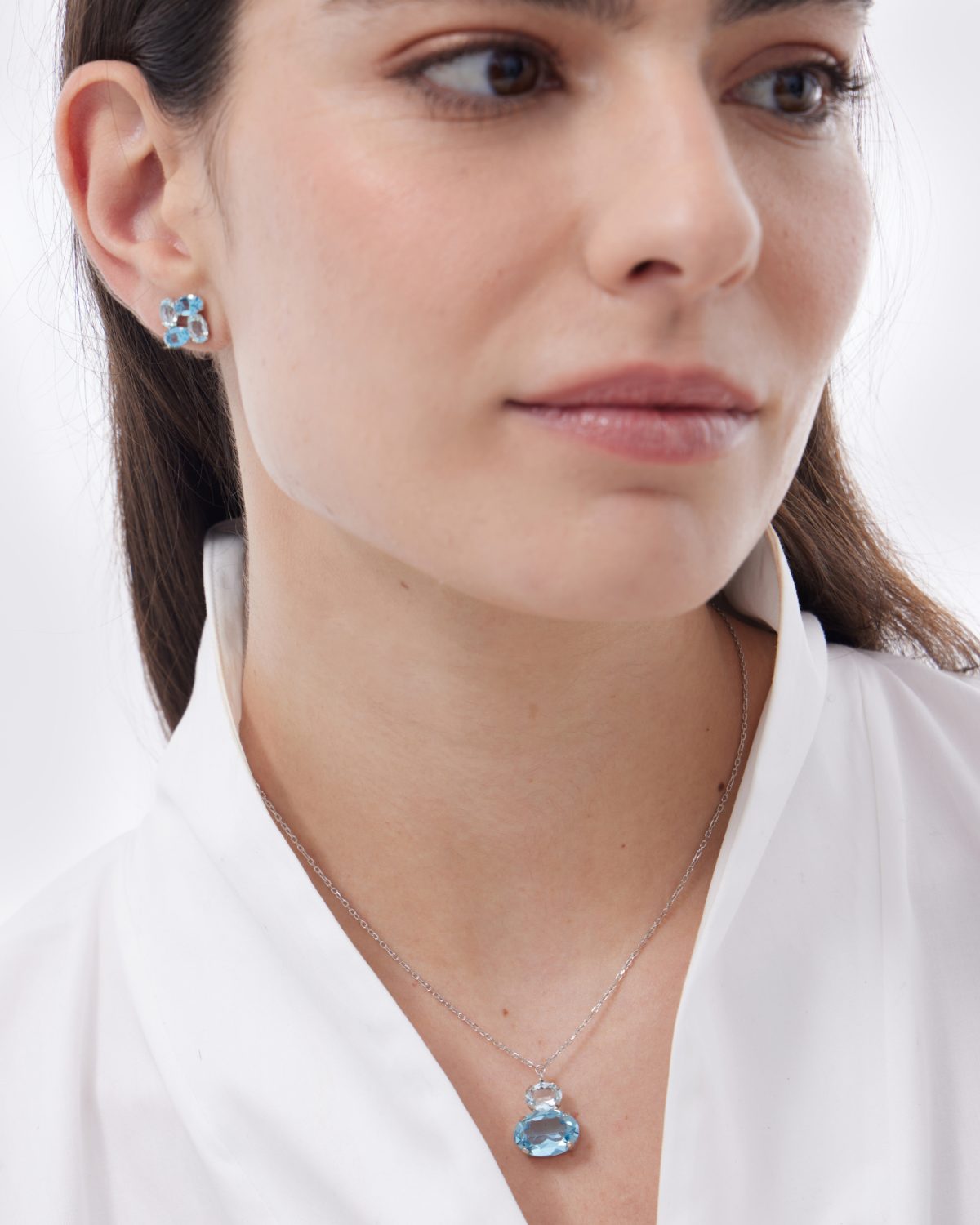 Κολιέ από ασήμι 925 με Swarovski πέτρες - Image 2