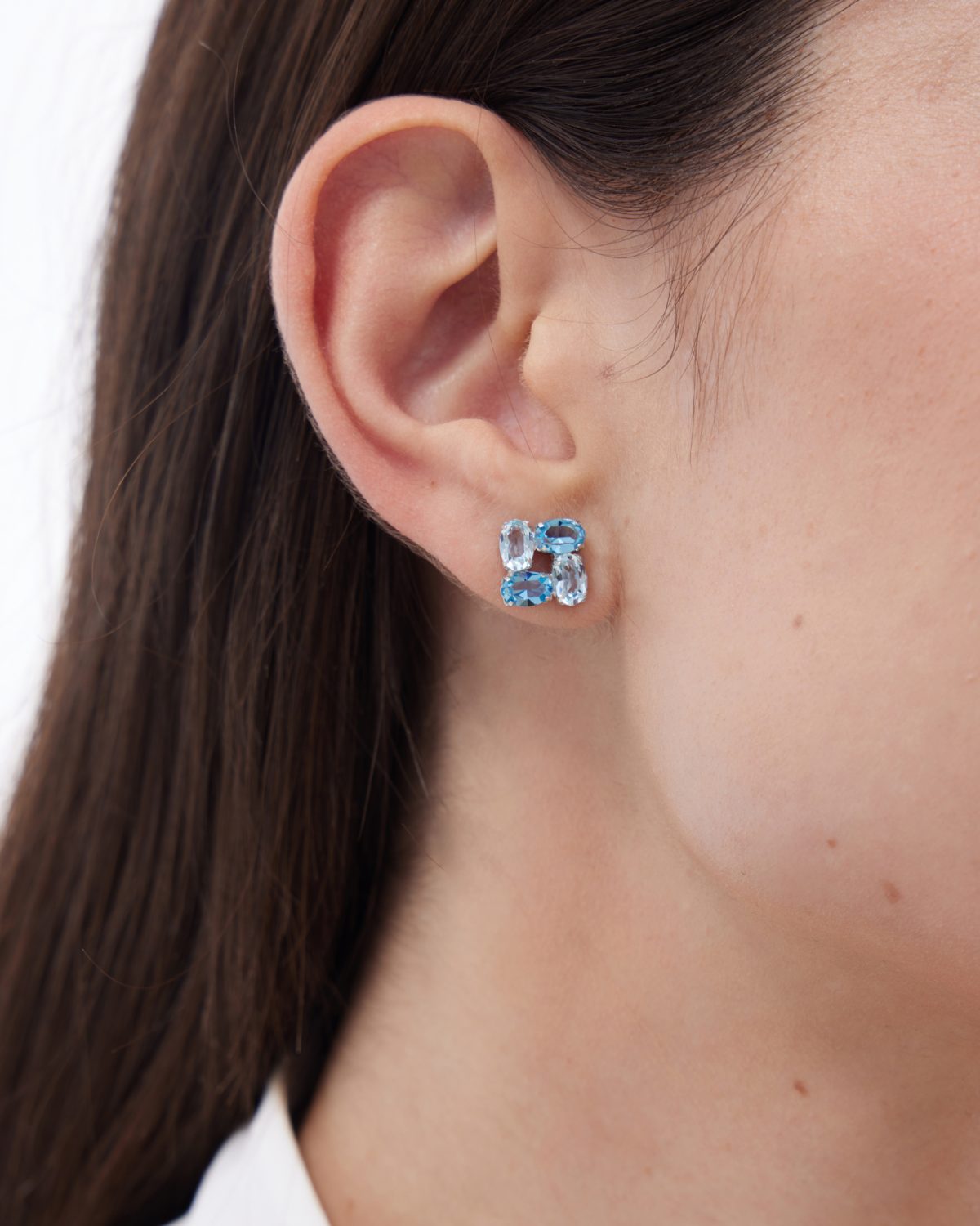 Σκουλαρίκια από ασήμι 925 με Swarovski πέτρες - Image 2