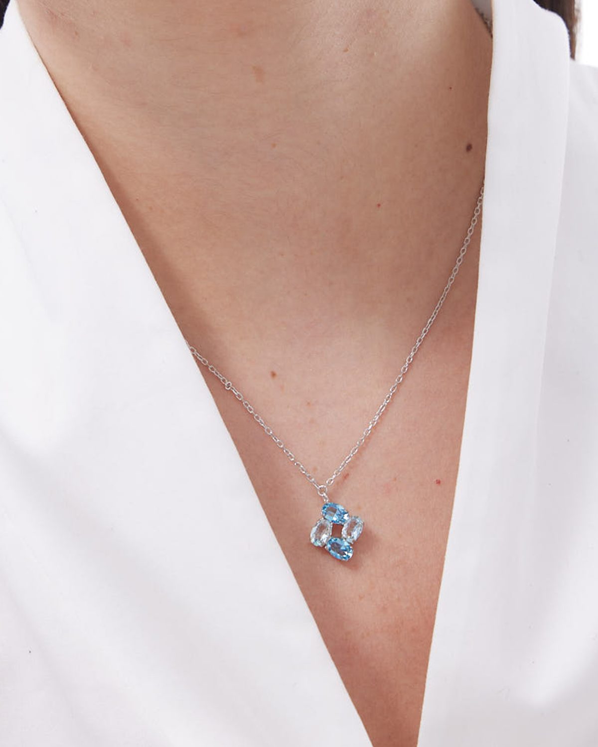 Κολιέ από ασήμι 925 με Swarovski πέτρες - Image 2