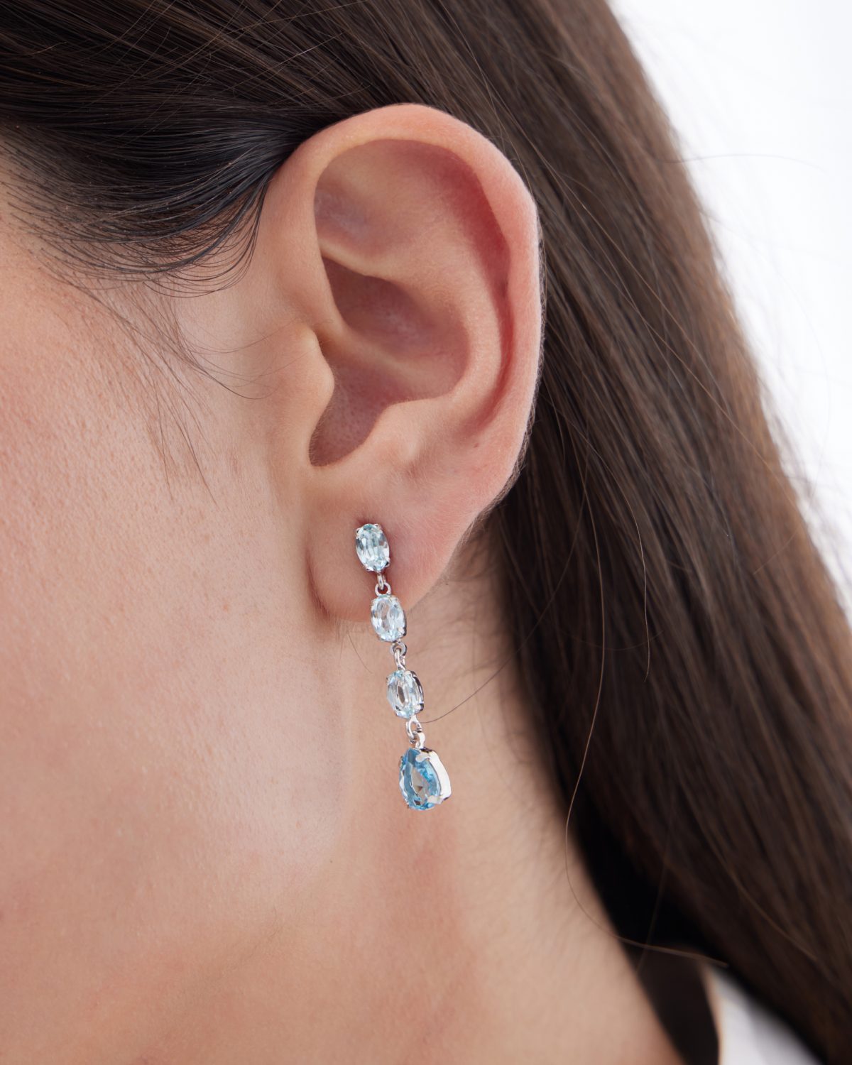 Σκουλαρίκια από ασήμι 925 με Swarovski πέτρες - Image 2