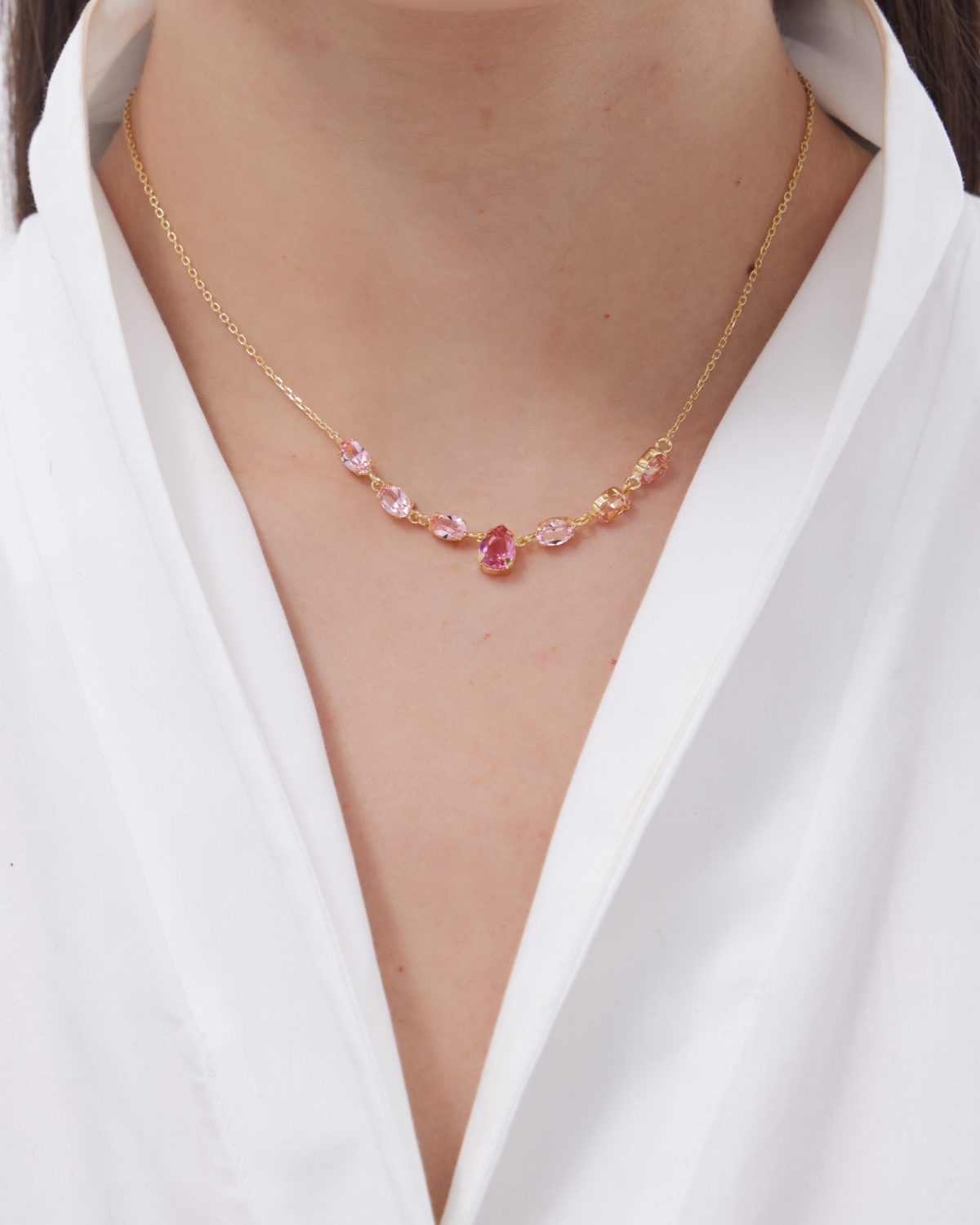 Κολιέ από ασήμι 925 με Swarovski πέτρες - Image 2